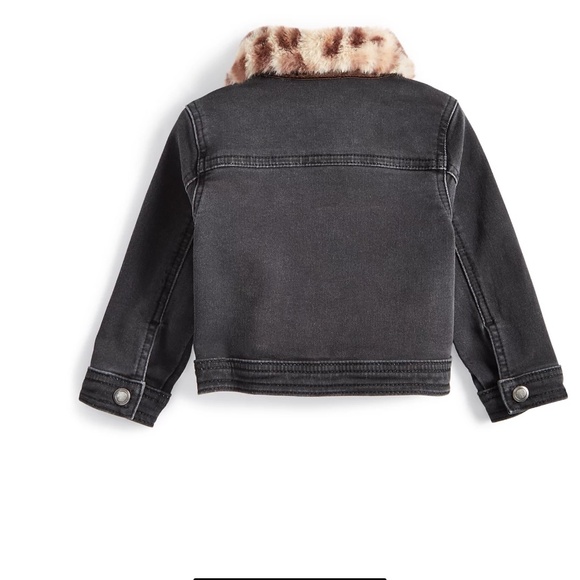 First Impressions Baby Girls Faux Fur Collar Jacket in Black sz 18 months EUC - Picture 2 of 8